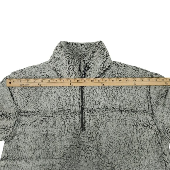 Boxer Craft Quarter Zip Fleece Pullover Adult XL Fluffy Two Tone Gray Black - Picture 4 of 16